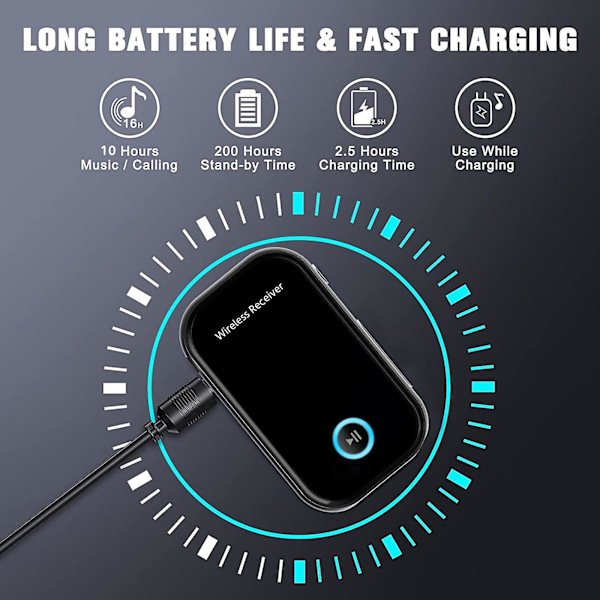 Bil Bluetooth Adapter, 3.5mm o Jack Bluetooth o Modtager