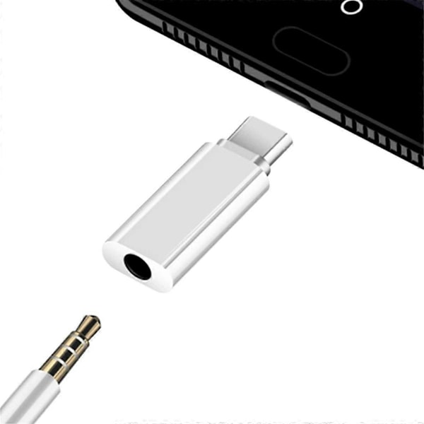 2 KPL Type-C - 3,5 mm:n liitinmuunnin Kuulokkeiden äänisovitin Kaapeli Type USB C - 3,5 mm:n naaraspuoliseen kuulokeliitäntään