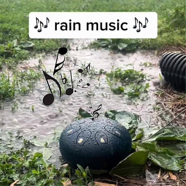 6 tum 8-tons ståltrumma Handpan för utomhus trädgård regn meditation musikinstrument
