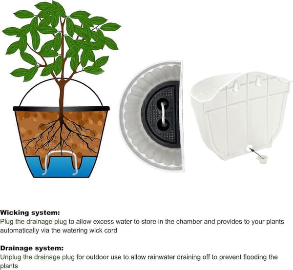 Planter Väggmonterad Blomkruka Plast Blomkruka 4-pack Vit