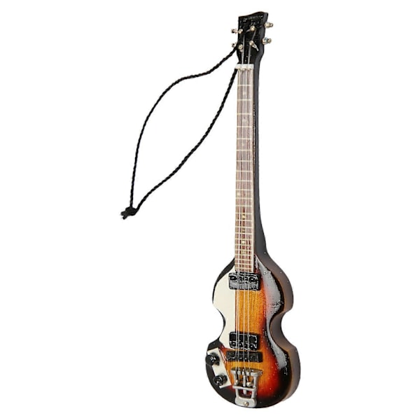 Miniatyr Elektrisk Gitar Modell Innovativ Simulering Håndlaget Tre Gitar Dekorasjon for Gaver Samling 13