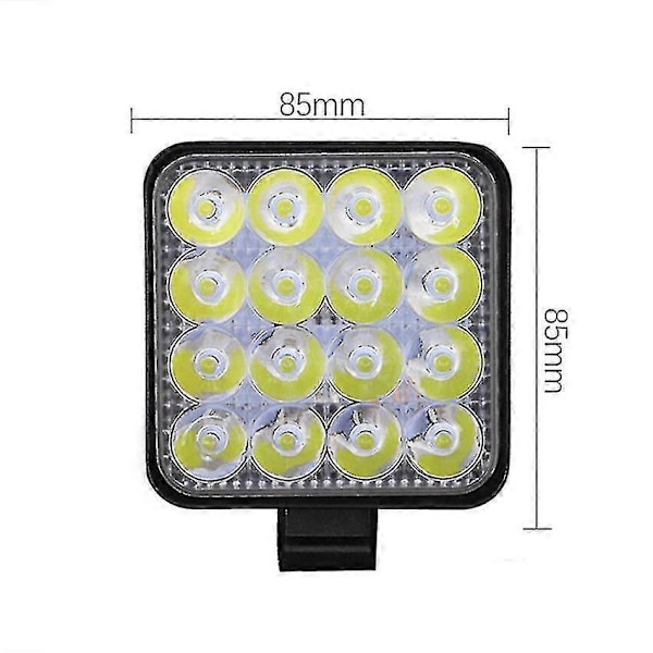 4 stk. Bil LED Bar Arbeidslys 48w 12v Offroad Arbeidslys Tåkelys 16 LED Lampe Traktor Frontlyspærer Spotlight For Lastebil Atv 4 I
