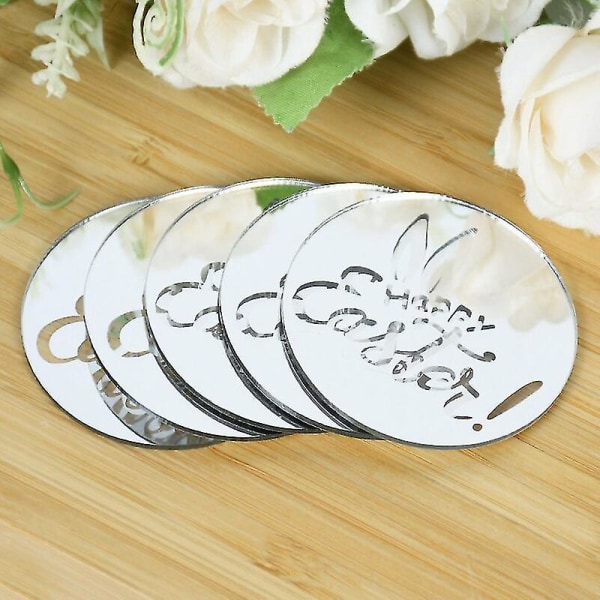 5/10 kpl Hyvää pääsiäistä akryylipupu kakun koriste DIY cupcake-lisäke silver 10pcs
