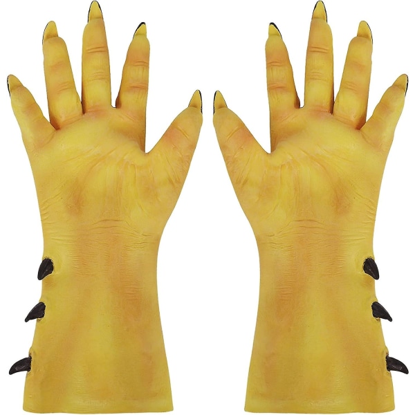 Kammottavat lateksiset Wolf Claws -hanskat - Halloween-asusteena