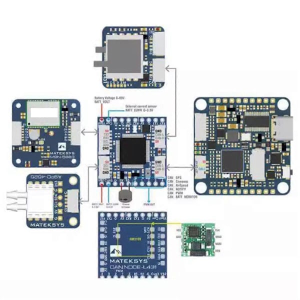 For CAN-L431 AP Periph CAN Node DroneCAN L431 26X26mm til GNSS Kompas Barometer Lufthastighedssensor GPI