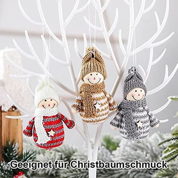 3 st Julgransprydnad Hänge Små Dekorativa Föremål Hängande Figur För Julfest Julgran Gåvor Sovrum Dockor Ornament Jul Tr