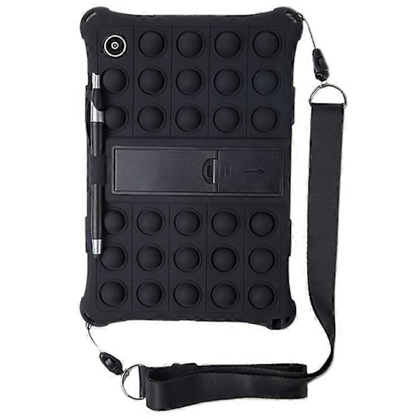 Kompatibel med Galaxy Tab A8 10.5 (2021) Fidget Sensorisk Silikon Bubbla Ångest Stress Relief Leksaker Halkfri Textur Tablet Skydd Black