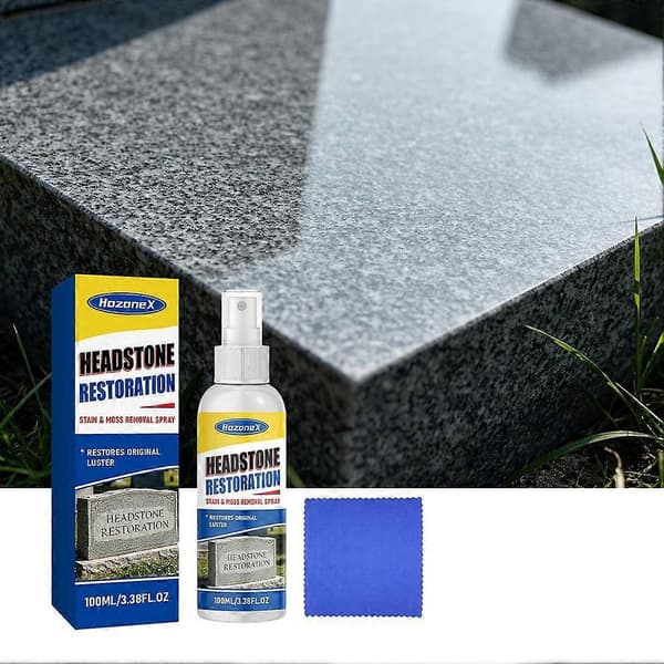 Gravstensrestaurering & Rengøringsspray - 100 ml Mosfjerner Kit
