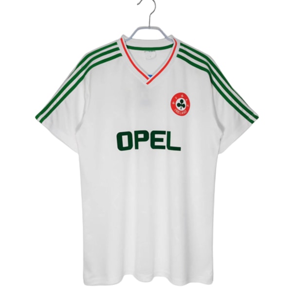 1990-92 Irland bortatröja anpassad träningsoverall kortärmad tröja T-shirt Vidic NO.15 XL