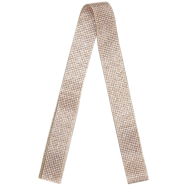 Kristall Diamant Bälte Trim Smältlim DIY Dekoration Kläder Accessoarer 0.5 Yard 12 Rader Champagne