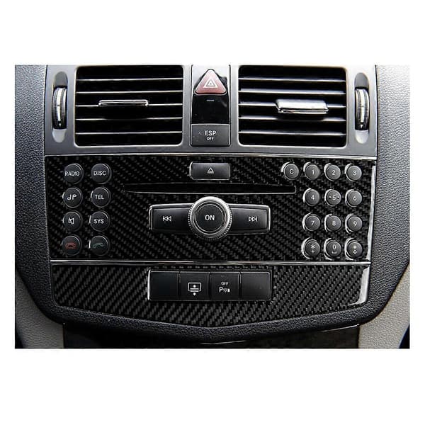 Karbonfiber Konsoll CD Panel Trim for - C Klasse W204 2007-2010