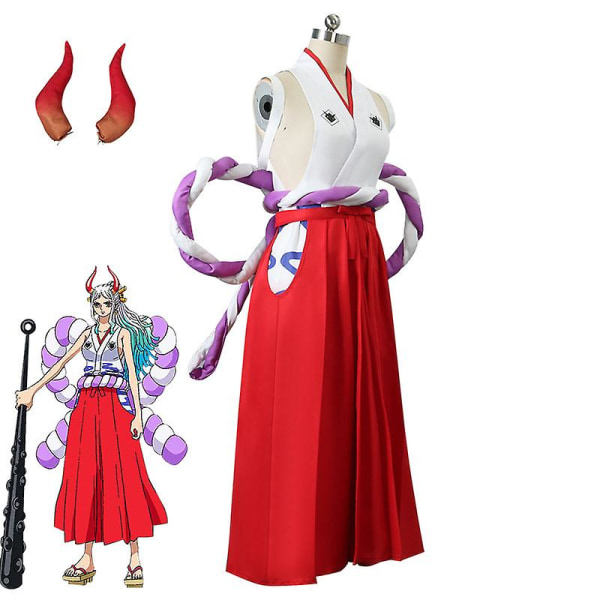 Anime One Piece Yamato Cos Suit Cosplay Ace Cosplay Kostym Kaido Dotter Nautical King Suit Dam Cosplay Kläder Halloween XXL