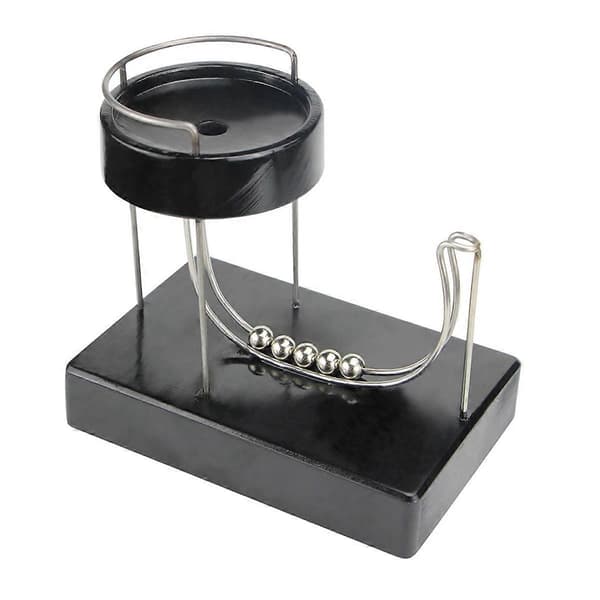 Sort Opladet Kinetisk Kunst Skrivebordslegetøj - Evighedsmaskine Dynamisk Stress Relief Gadget