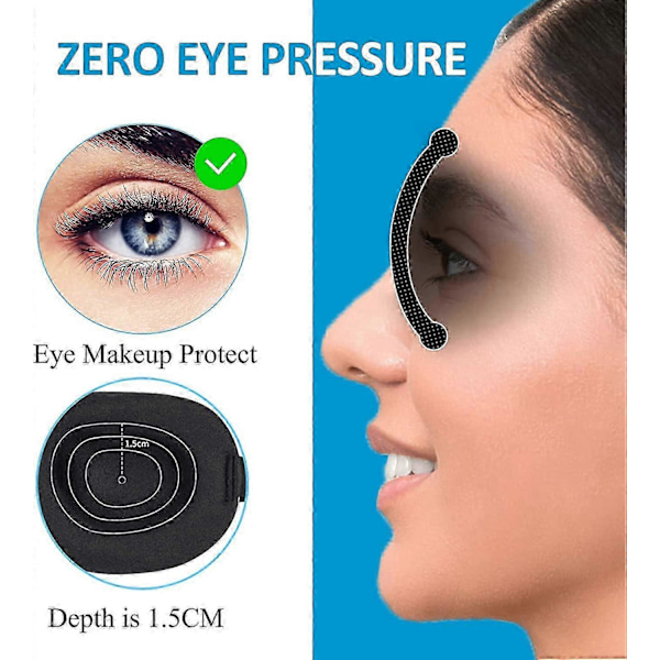 Sovmask för sidosovare, 100% mörkläggning 3D, 3-pack