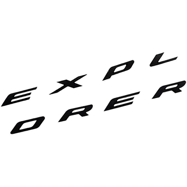 3D Bogstaver ABS Front Hjelm Emblem Explorer Sport Hjelm Bogstaver Klistermærker til Explorer 2011-2020 (Sort