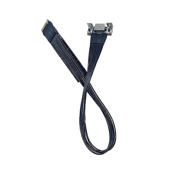 M.2 til Oculink 4i forlængerkabel til M.2 Mkey NVME til SFF8611 adapterkabel PCIe 4.0 X4 Gen4 Sølv