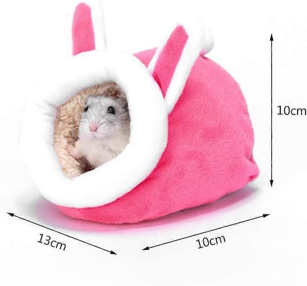 Hamster Lille Bomuldsrede Vinter Sove Rede Hus Bomuld Kanin Rede Vinter Varm Bomuld Sove Rede til Små Dyr Mini Pindsvin, Pink