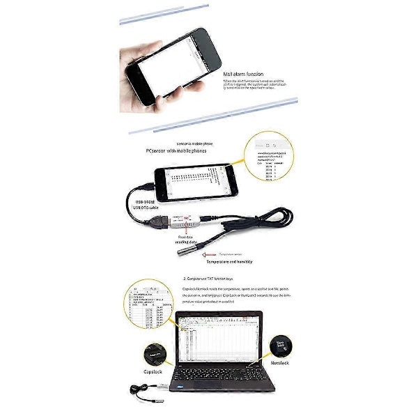 USB Termometer Computer Temperatur Sensor Temperatur Probe Akvarium Industri Fjernmonitor TEMPer1F