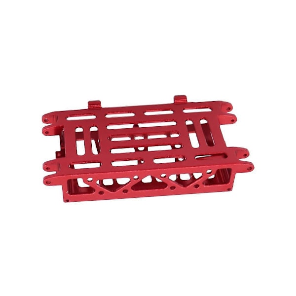 Metallinen akkukotelo akkuteline AXIAL AX24 1/24 RC Crawler -auton päivitysosille, punainen