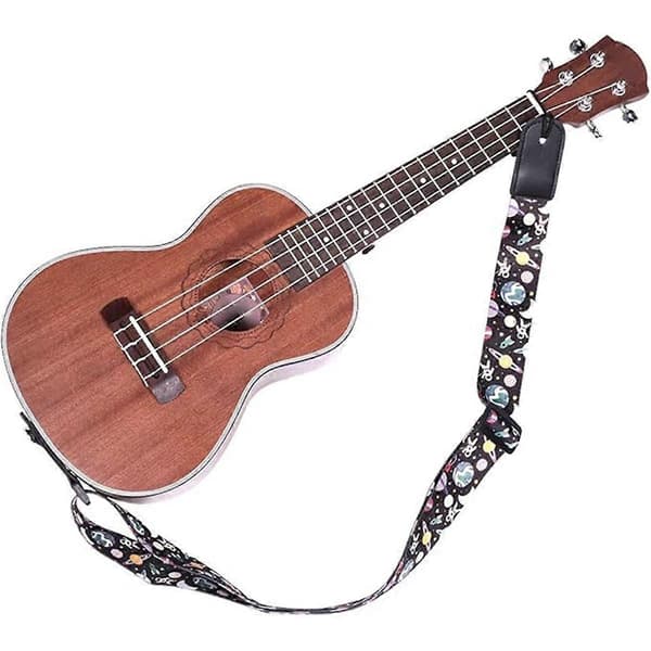 Ukulele-stropp, justerbar stropp for ukulele og barnegitarrer