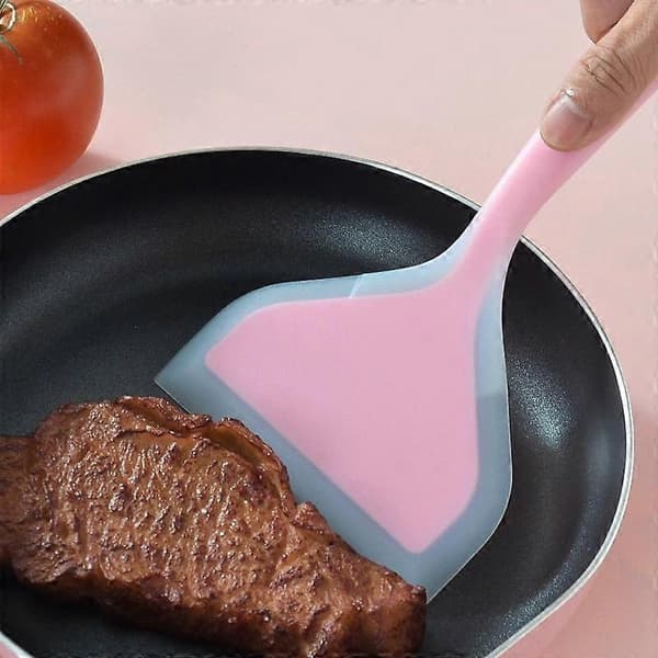 Silikonstekspade 26cm Flexibel Stekspade för Non-Stick Köksredskap och Grill White