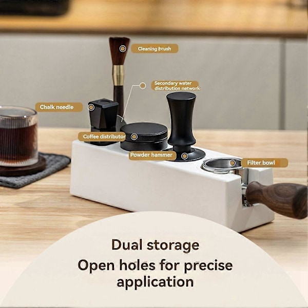 51-58mm ABS Kaffefilter Tamperholder Kaffe Knock Box Espresso Tamper Matte Stativ Kafé Verktøy Kaffe