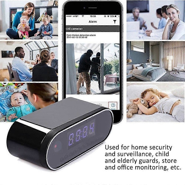 V4l HD 1080P Klockkamera WiFi Mini Cam IR Mörkerseende Alarm Videokamera Q6K Videoinspelare Rörelsedetektion