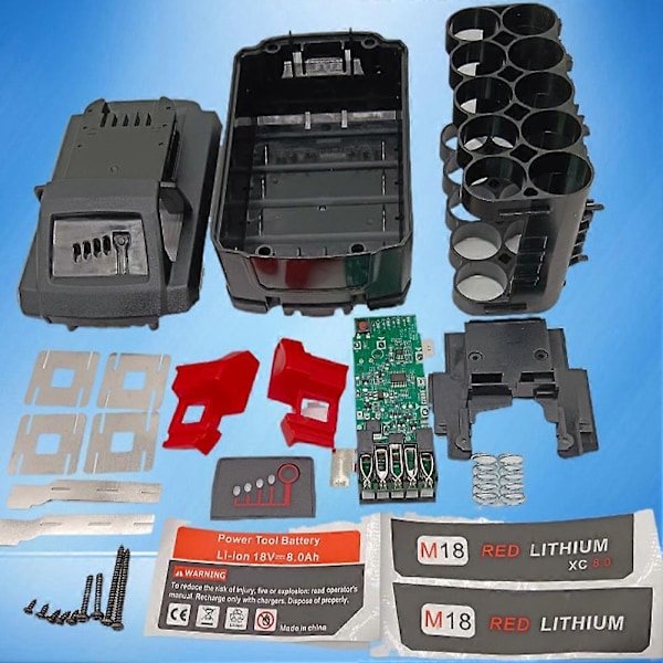 Batteri Plastik Etui PCB Beskyttelseskort til 10 Core 18V 21700 Kit Li-Ion Batteri Etui Kredsløbskort