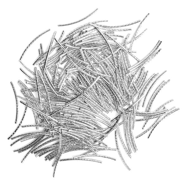 200 st Böjda Nudelrör Distanspärlor Lång Smidig Twist DIY Smyckestillbehör Silver