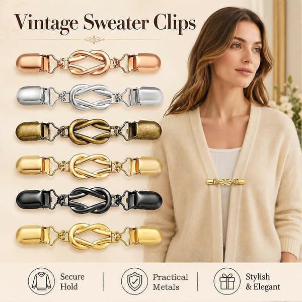 Sjalclips Sikkert Design Alsidig Pasform Kontorstil set1
