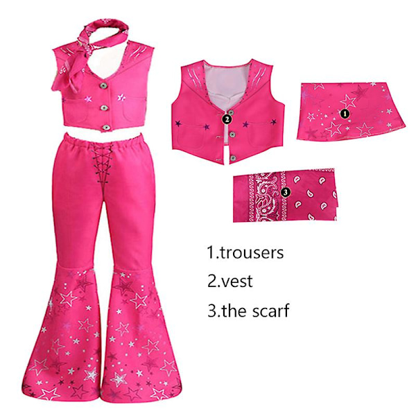 Fashionabla Barbi-dräkter för vuxenfest Dam Rollspel Kläder för flickor Förälder-barn Outfit Cosplay Barbie Prinsesskläder Sets 01 Kids (140-150cm)