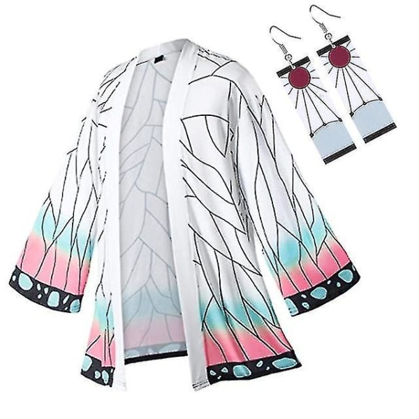 Bästa Rabatt Anime Cosplay Kostym Demon Slayer Kimetsu No Yaiba Haori Kimono Agatsuma Zenitsu Kochou Shinobu Sommarjacka Skjorta Anime Kläder J 150