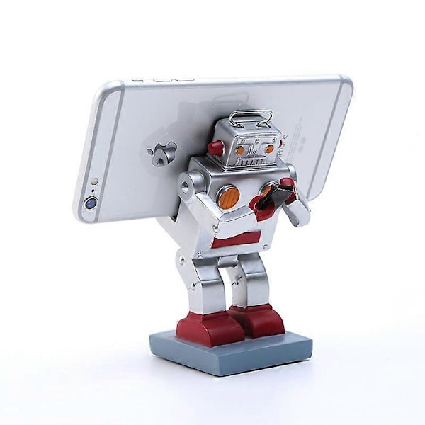 Kreativ robot skrivebords telefonholder (eksklusive telefoner), sød universal skrivebords tablet telefonholder, understøtter hjemme- og kontorindretning
