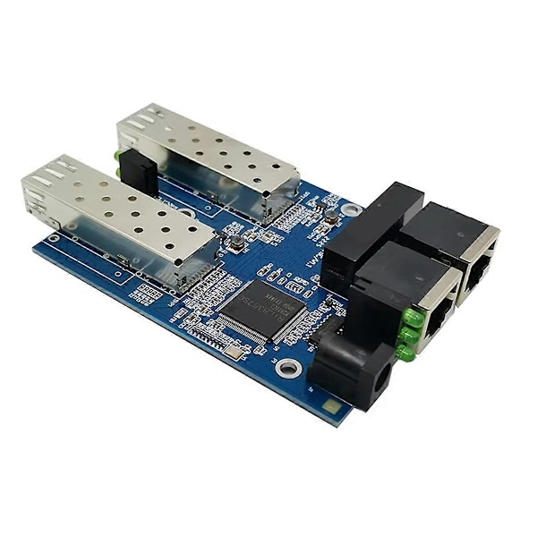 Gigabit Ethernet -kuitukytkin 2RJ45 UTP 2SFP -kuitu Gigabit -optinen medianmuunnin 2SC 2RJ45 E