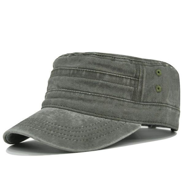 Flat Top Keps Retro Baseball Keps Armékeps ArmyGreen