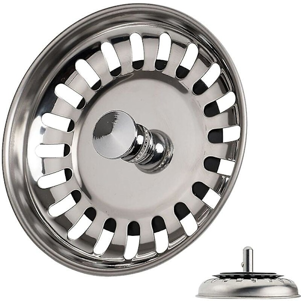 Diskho Filterpropp Diameter 78mm Universal Rostfri Diskho Propp för Badrum Handfat