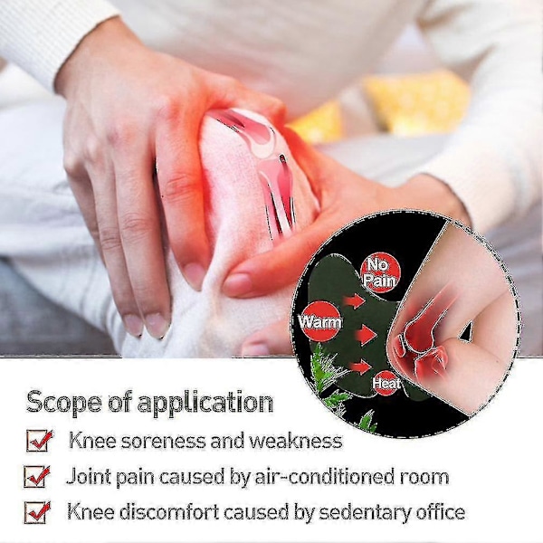 Knæ Varmeplaster Muskel Led Smerte Lindring Plaster Artritisk Inflammation Muskelsmerter Malurt Anti