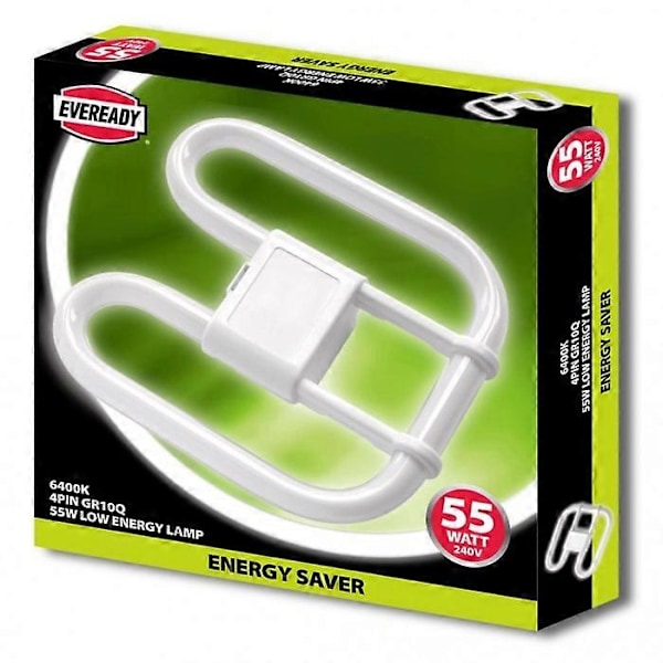 Eveready 55W 4-pinners 2D Energisparende Lampe