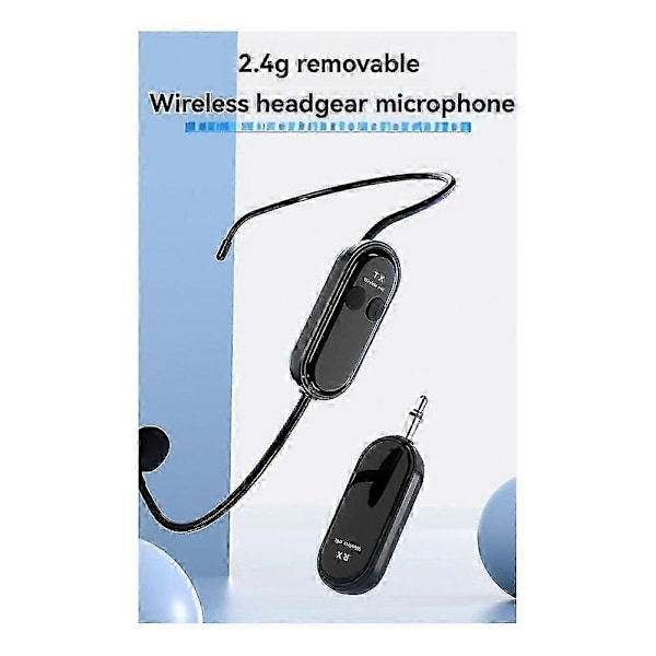 2.4G Trådløst Mikrofon Headset Lang Rækkevidde 30M til Stemmeforstærkere, Højttalere, Karaoke, Undervisning, Udendørs Taler