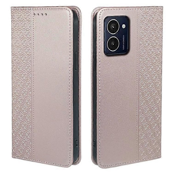 Kompatibel med HMD Pulse / Pulse+ Etui Pung Læder Telefon Cover Lykke Kløver Prægning PinkGold