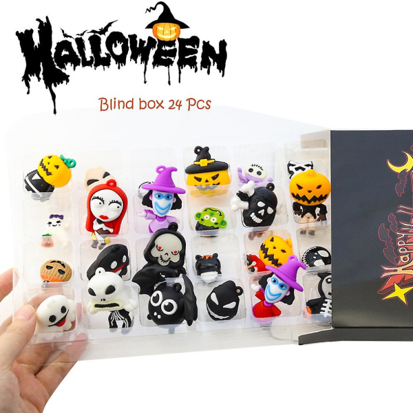 Adventtikalenteri Lähtölaskenta kalenteri Horror Night Päivitetty Halloween Blind Box 24-osainen jouluyllätyslahjaverholaatikko style 6