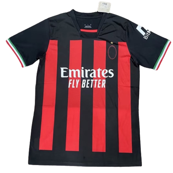 22-23AC Milan hemma svart anpassad jersey träningsdräkt kortärmad jersey T-shirt Cantona NO.7 S
