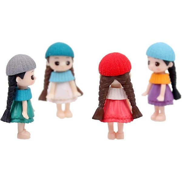 8 stk. (1 sæt) Kawaii Pige Legetøj Figurer Legesæt, Havekage Dekoration (Otte(8 stk.))