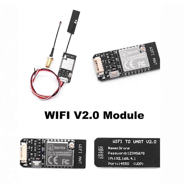 Trådlös Wifi V2.0 Radio Telemetrimodul med Antenn för MAVLink2 för Flight Controller FPV Smartphone