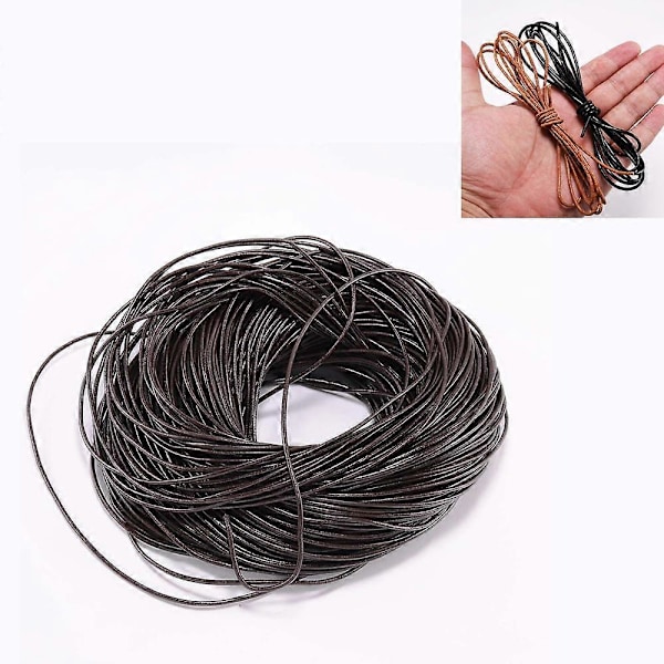 10 meter voksbehandlet nylon snor reb til DIY armbånd smykkefremstilling håndværk - Dyb kaffe