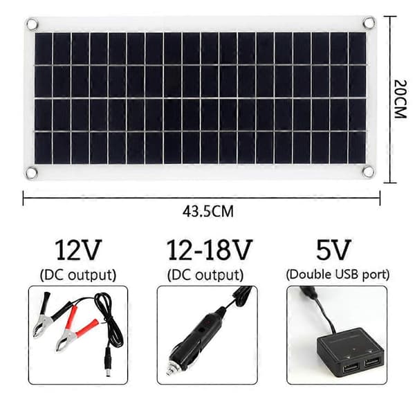 1000W solpanel 12-18V solcelle solpanel til telefon RV bil MP3 PAD oplader udendørs batteri Su