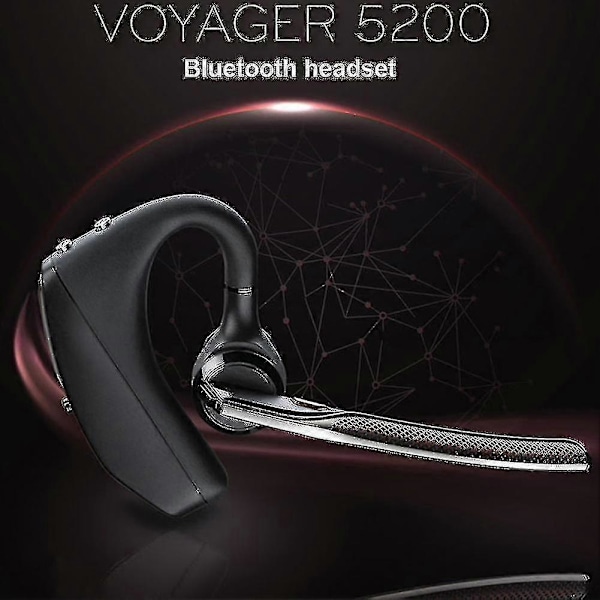 1 stk Voyager 5200 Roterende Mikrofon Trådløs Ørekrok Håndsfritt Bluetooth-kompatibelt Headset-FCY