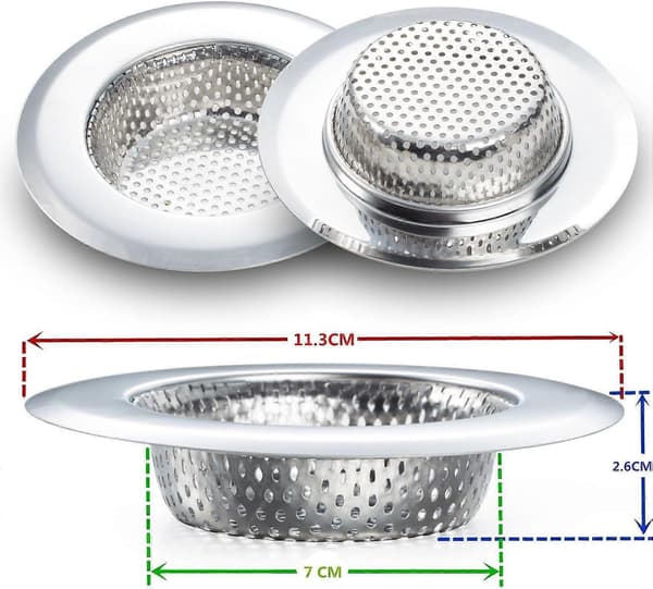 2-pack Diskbänksil - Rostfritt stål, Stor Bred Kant 4.5\" Diameter