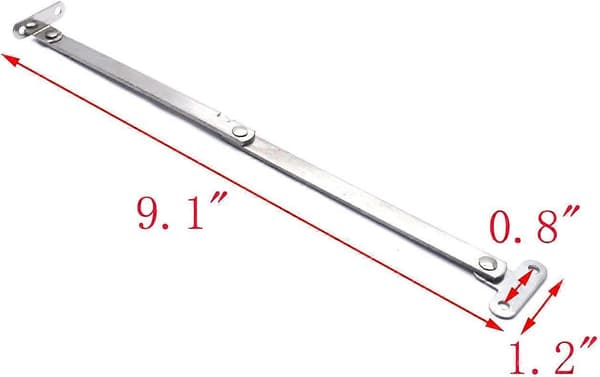 Roterbart vikbart lockstöd gångjärn i rostfritt stål för möbelskåp, 2-pack