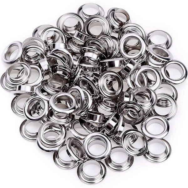 Purjerenkaiden asennustyökalusarja, kohokuviointityökalu ja 100 purjerenkaan sarjaa säilytyslaatikolla (6 mm sisähalkaisija)